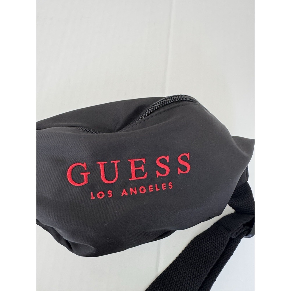 Guess Los Angeles Wallet Fanny Pack, Slide Clasp Belt, Black, Zip Closure, VGC